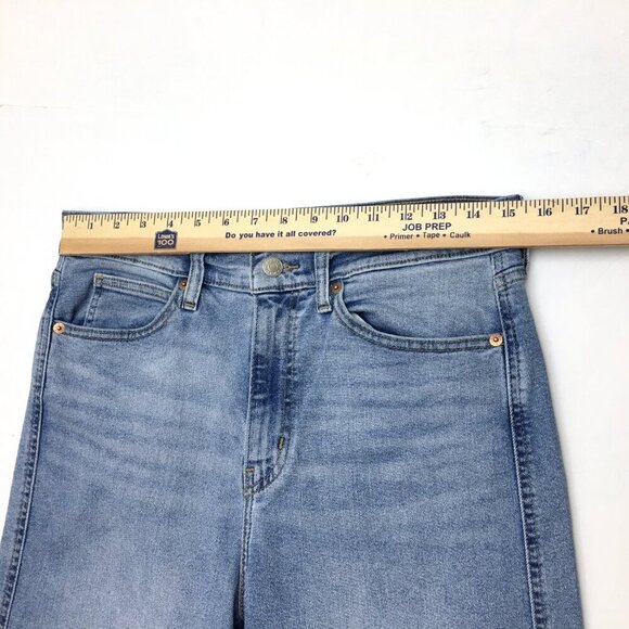 Levi's Signature Heritage Jeans High Rise Straight Leg Stretch Fray Hems size 10 - Picture 5 of 10